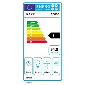 Groupe Novy Crystal Verre blanc 60 cm - moteur intégré