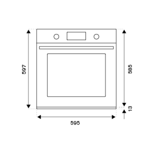 Four encastrable BERTAZZONI Modern pyrolyse 60 cm Gris F6011MODPTZ/23