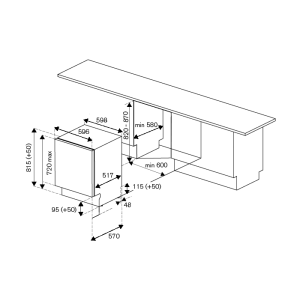 Lave-vaisselle intégrable BERTAZZONI 60 cm DW6083PRT