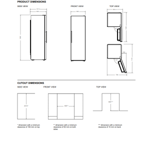Réfrigérateur BERTAZZONI Master pose libre 60x186 cm RLD60F4FXNC