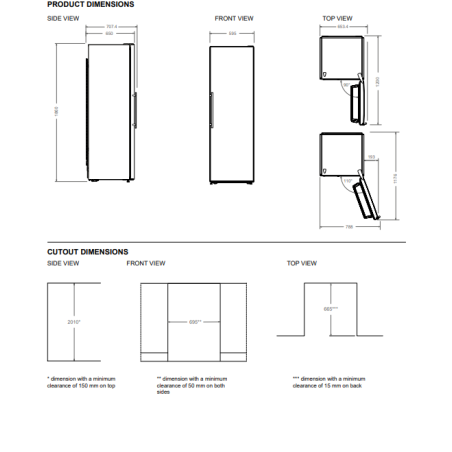 Congélateur pose libre BERTAZZONI Master 60x186 cm