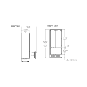 Réfrigérateur encastrable BERTAZZONI Professional RFD90S5FPNS