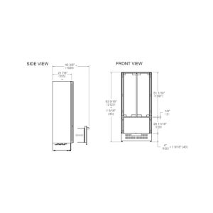 Réfrigérateur encastrable BERTAZZONI Professional Panel ready RFD90S5FPNS/24