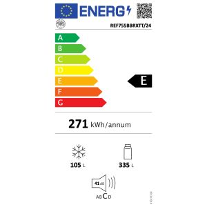 Réfrigérateur encastrable BERTAZZONI panel ready 75 cm REF755BBLPTT