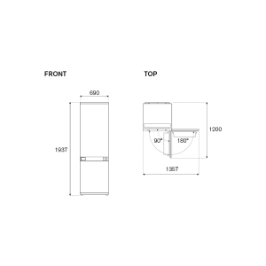 Réfrigérateur encastrable BERTAZZONI Heritage 70 cm H193 Panel ready