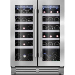 Cave à vin encastrable LE CHAI side-by-side inox 38 bouteilles LSB380