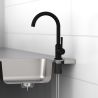 Mitigeur cuisine SCHÜTTE avec bec rond noir mat CORNWALL 79166