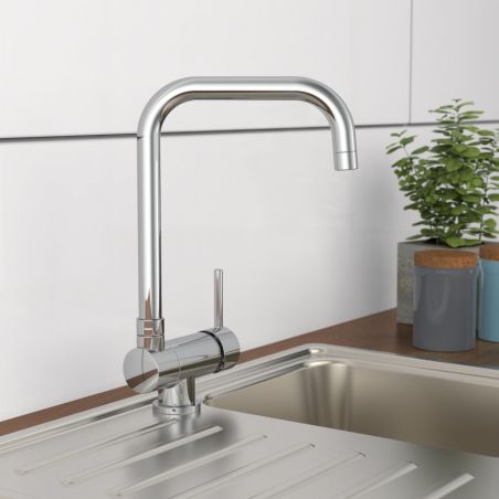 Mitigeur cuisine SCHÜTTE Window – Bec pliable chromé spécial fenêtre