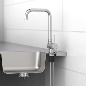 Mitigeur cuisine SCHÜTTE Window – Bec pliable chromé spécial fenêtre
