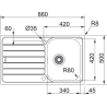 Éviers encastrable FRANKE inox SPARK SKL 611-86