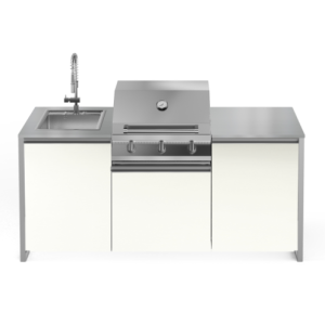 STEEL OUTDOOR LATEMAR 2 METRES H80 INOX DESSUS NOIR