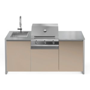 STEEL OUTDOOR LATEMAR 2 METRES H80 INOX DESSUS NOIR