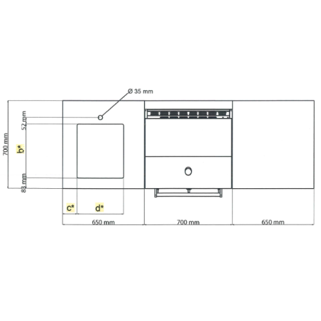 STEEL OUTDOOR LATEMAR 2 METRES H80 INOX DESSUS NOIR