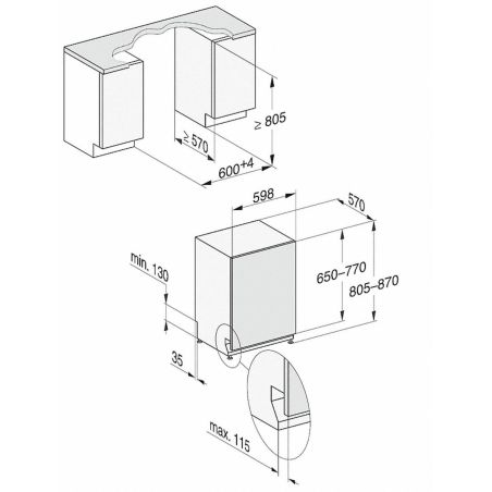 Lave-vaisselle MIELE tout intégrable 14 couverts G7460SCVI