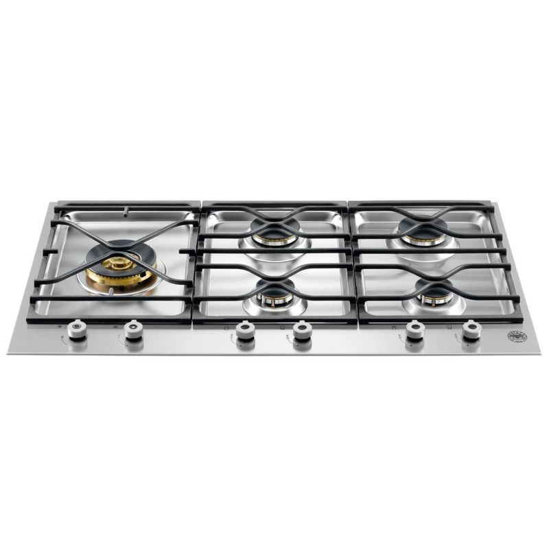 Plaque gaz Bertazzoni Professional 90 cm – 5 brûleurs – Inox PM365S0X