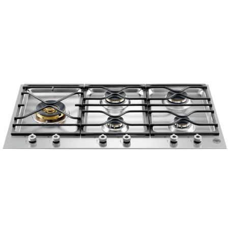 Plaque gaz Bertazzoni Professional 90 cm – 5 brûleurs – Inox PM365S0X