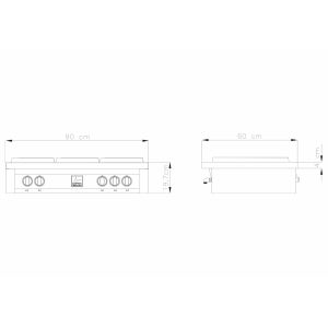 Plaque de cuisson encastrable 90cm Lofra PROFESSIONAL | Cuisinières Grande Largeur