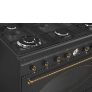 Cuisinière Smeg CO90GMAN2 Anthracite – Design Coloniale