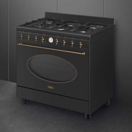 Cuisinière Smeg CO90GMAN2 Anthracite – Design Coloniale