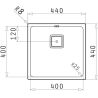 Evier sous plan inox 40cm PYRAMIS