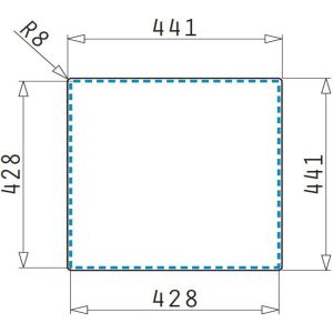 Evier sous plan inox 40cm PYRAMIS
