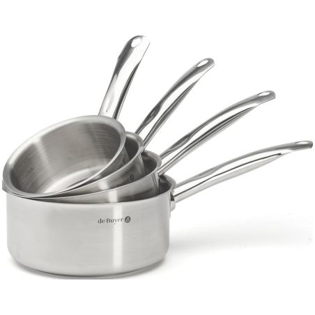 Lot de 4 casseroles inox De Buyer PRIM'APPETY Ø14-16-18-20 cm