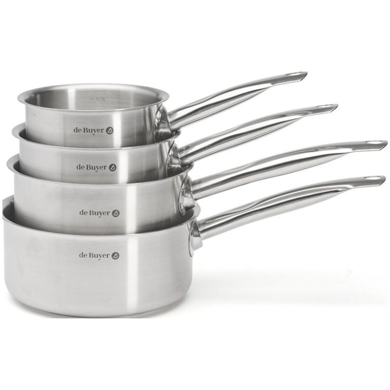 Lot de 4 casseroles inox De Buyer PRIM'APPETY Ø14-16-18-20 cm
