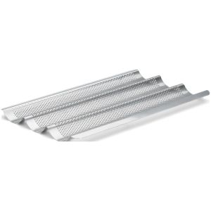 Plaque 3 baguettes inox perforé DE BUYER 3366.03