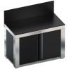 Meuble d'extérieur pour plancha ENO FELIX Inox/Noir