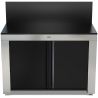 Meuble d'extérieur pour plancha ENO FELIX Inox/Noir