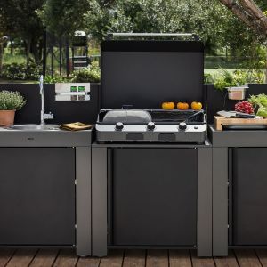 Meuble ENO MODULO pour plancha Gris cargo