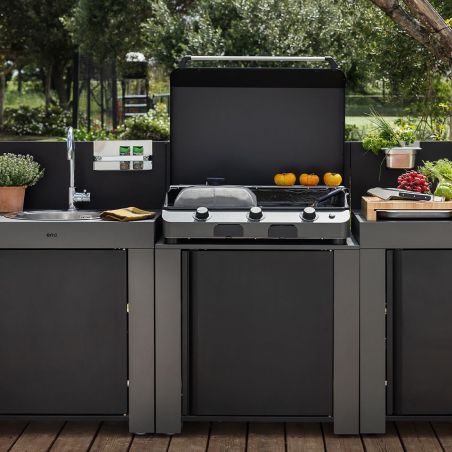 Meuble ENO MODULO pour plancha Gris cargo