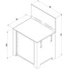 Meuble ENO MODULO surbiassé 80 cm pour plancha Gris cargo