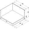 Plateau d'angle pour meubles ENO MODULO Gris cargo