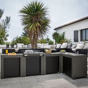 Plateau d'angle pour meubles ENO MODULO Gris cargo