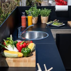 Crédence latérale noire pour meubles ENO MODULO