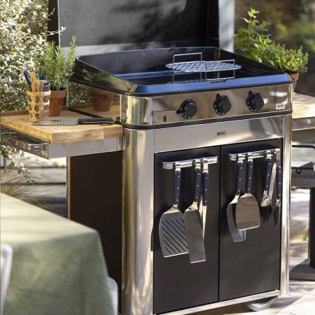 Combo plancha ENO ENOSIGN 80 Noir & Inox