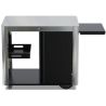 Desserte ENO Achille inox/noir avec porte