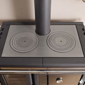 Cuisinière à bois La Nordica Rosa L 5.0 Steel noir anthracite 11 kW