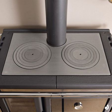 Cuisinière à bois La Nordica Rosa L 5.0 Steel noir anthracite 11 kW