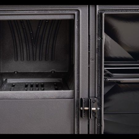Cuisinière à bois La Nordica Rosa L 5.0 Steel noir anthracite 11 kW