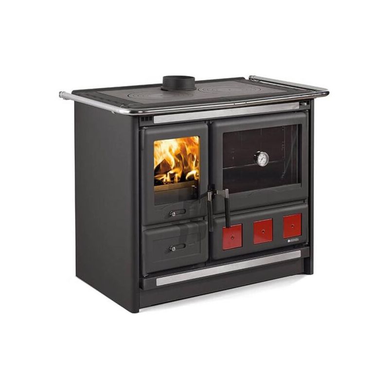 Cuisinière à bois La Nordica Rosa XXL 5.0 Steel noir anthracite