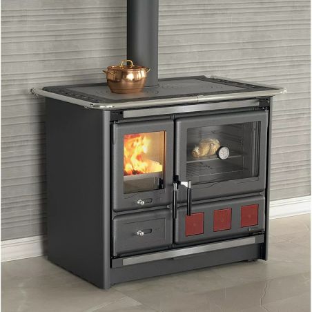 Cuisinière à bois La Nordica Rosa XXL 5.0 Steel noir anthracite