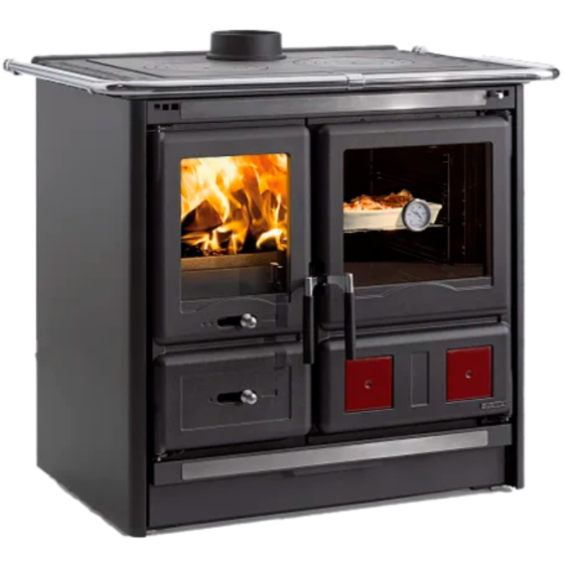Cuisinière à bois La Nordica Rosa L 5.0 Steel noir anthracite 11 kW