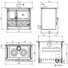 Cuisinière à bois NORDICA ROSA XXL 5.0 STEEL noir anthracite