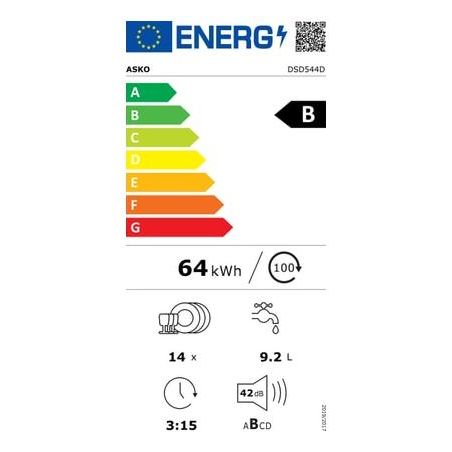 Lave-vaisselle tout intégrable ASKO 14 couverts 60 cm
