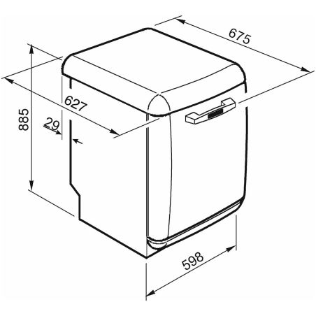 Lave-vaisselle pose libre SMEG 60 cm Années 50