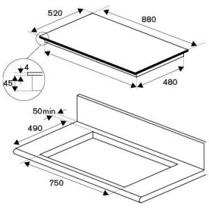 Plaque induction Bertazzoni P906IM3G5NE 90 cm | 6 zones | Flexi Plus