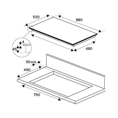 Plaque induction Bertazzoni P906IM3G5NE 90 cm | 6 zones | Flexi Plus