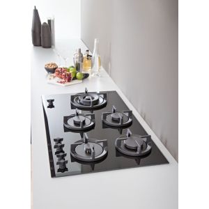Plaque de cuisson gaz Bertazzoni P905LPROGNE verre noir | 90 cm 5 feux
